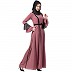 Designer umbrella abaya with sequins work- Puce Pink Designer umbrella abaya with sequins work- Puce Pink
